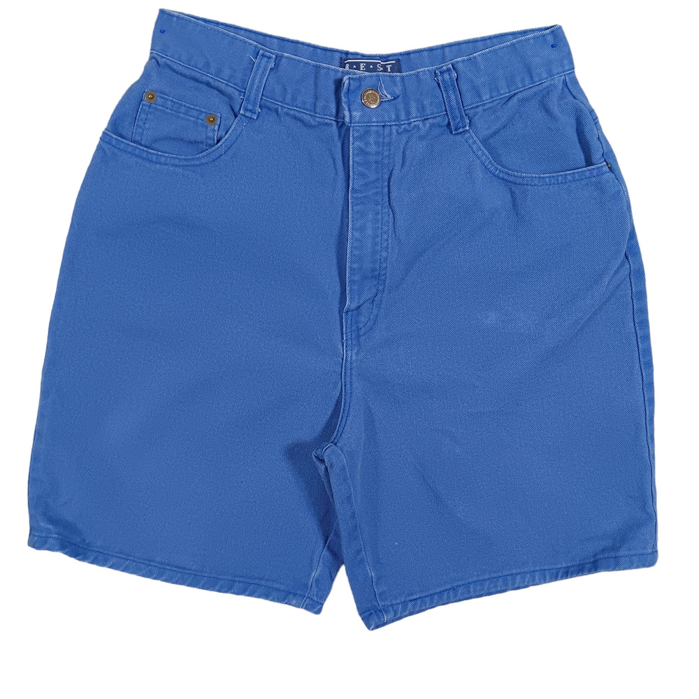 Vintage BEST Bermuda Shorts Size 8 Blue 5 Pockets Flat Front Denim